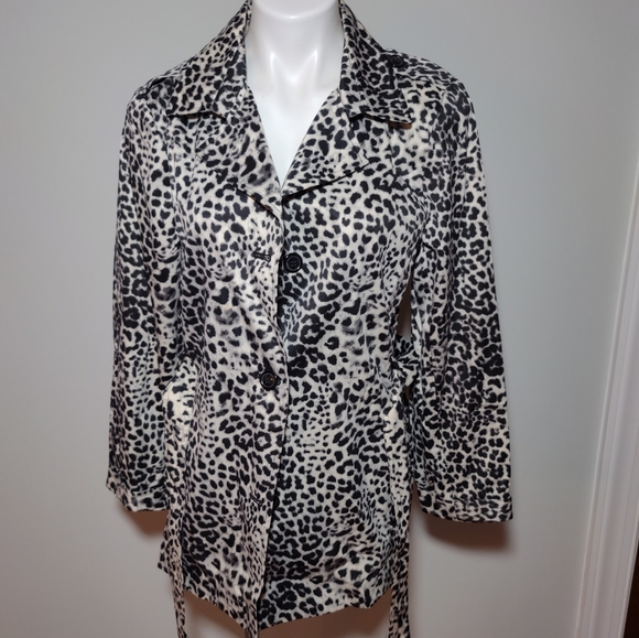 dana buchman leopard jacket